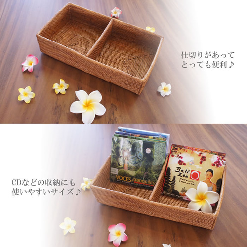 【新品】アタ 新聞入れ 小物収納 大型バスケット 花柄入り アタ細工 バリ島雑貨 新品】アタ 新聞入れ 小物収納 大型バスケット 花柄入り アタ細工 バリ
