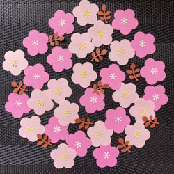 クラフトパンチ 梅 梅の花 桃色 薄桃色 フラワー アルバム素材 保育園