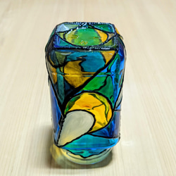 『　月遊び　』　Coffee空瓶キャンドルホルダー　LEDキャンドルライト付き 6枚目の画像