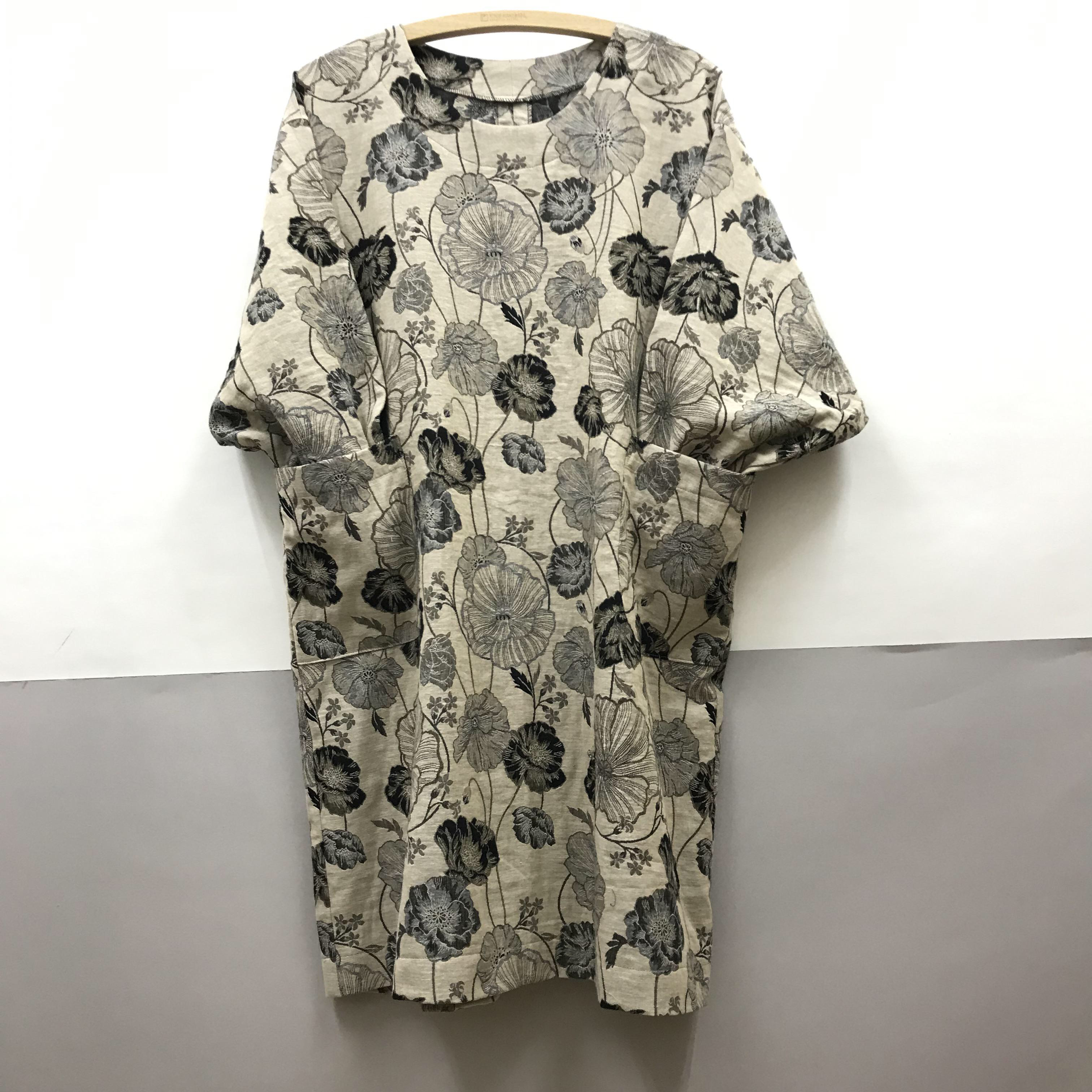 柔らか　二重織ジャガード地　ゆったり　割烹着