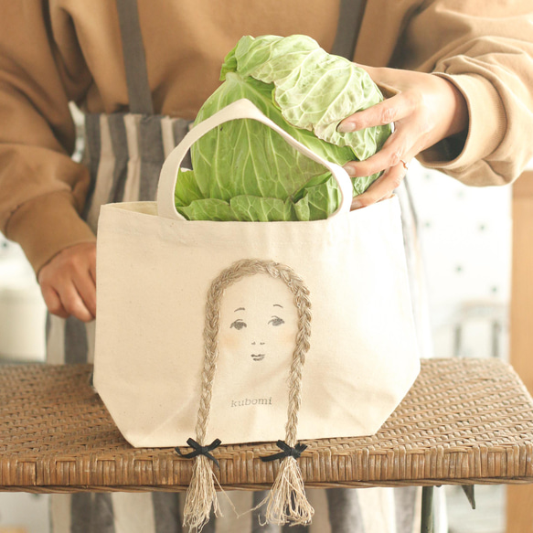 【 ご予約商品 】三つ編みブロンディートート｜コットントートバッグ 3枚目の画像