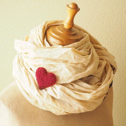  　413　ブローチ　ハートバイハート　ASCH刻印 シップス SHIPS ハート ブローチ （ゴールド） - ファッション