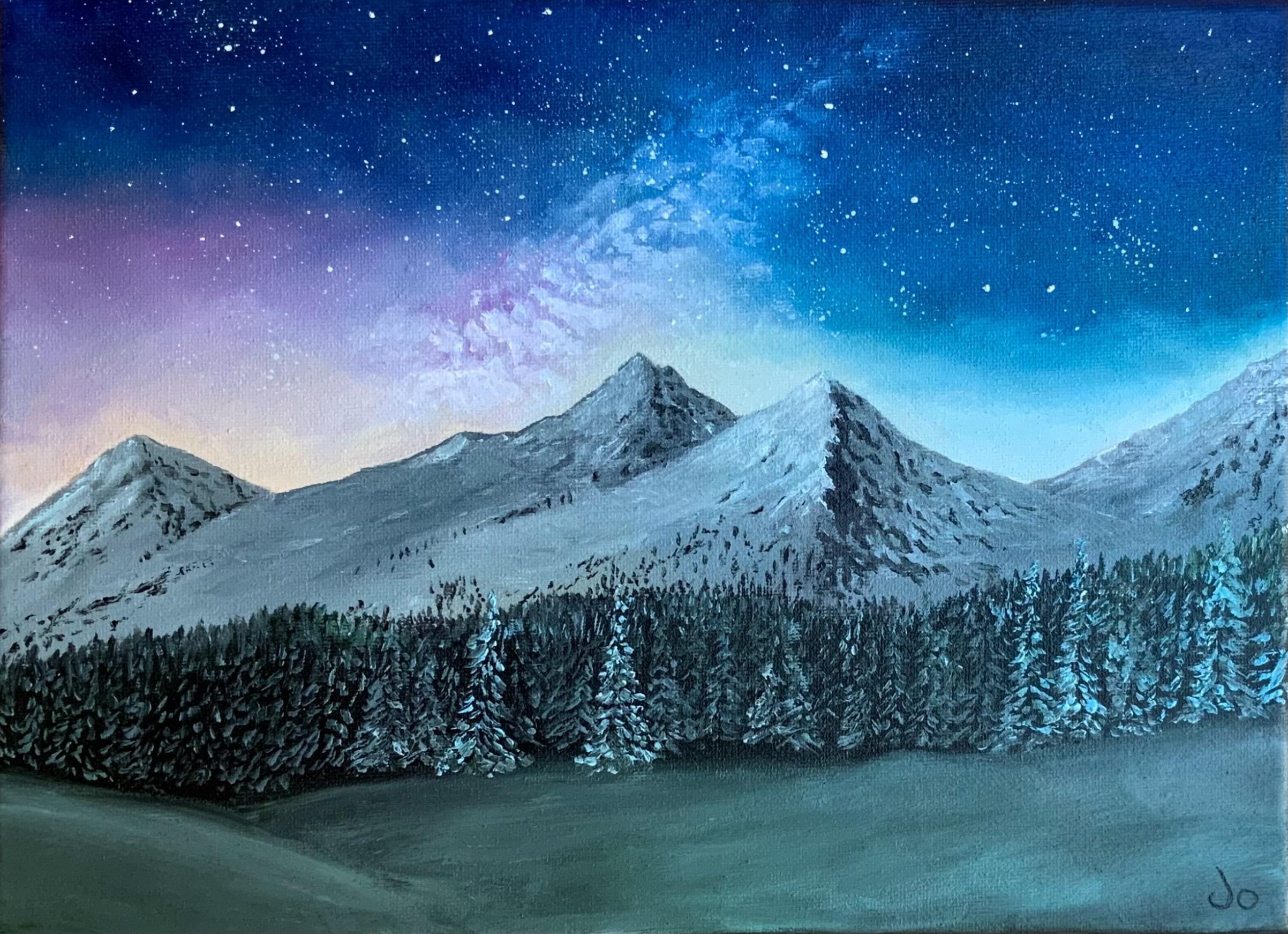 絵画【クリスマス夜に】 油絵