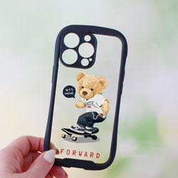 【グリップケース】Cute Bear 「前に」 （iPhone対応） 1枚目の画像