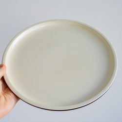 和の伝統工芸【新しい、会津塗】 和洋どちらにも「9.0プレート」「パールシリーズ」 4枚目の画像