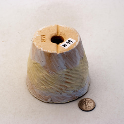 陶器製（2.5号ポット相当）多肉植物の欲しがる植木鉢 NSSc-2079イエロー 3枚目の画像