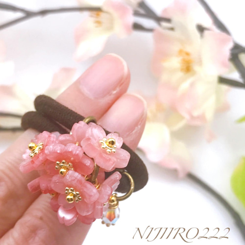 新作 桜の花束 ヘアゴム