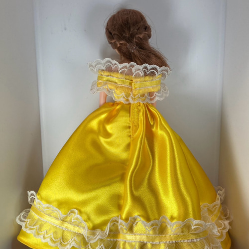 み*こ様 リカちゃんハンドメイド服　黄色のお花ドレス み*き様 リカちゃん ハンドメイド服 黄色とオレンジのドレス