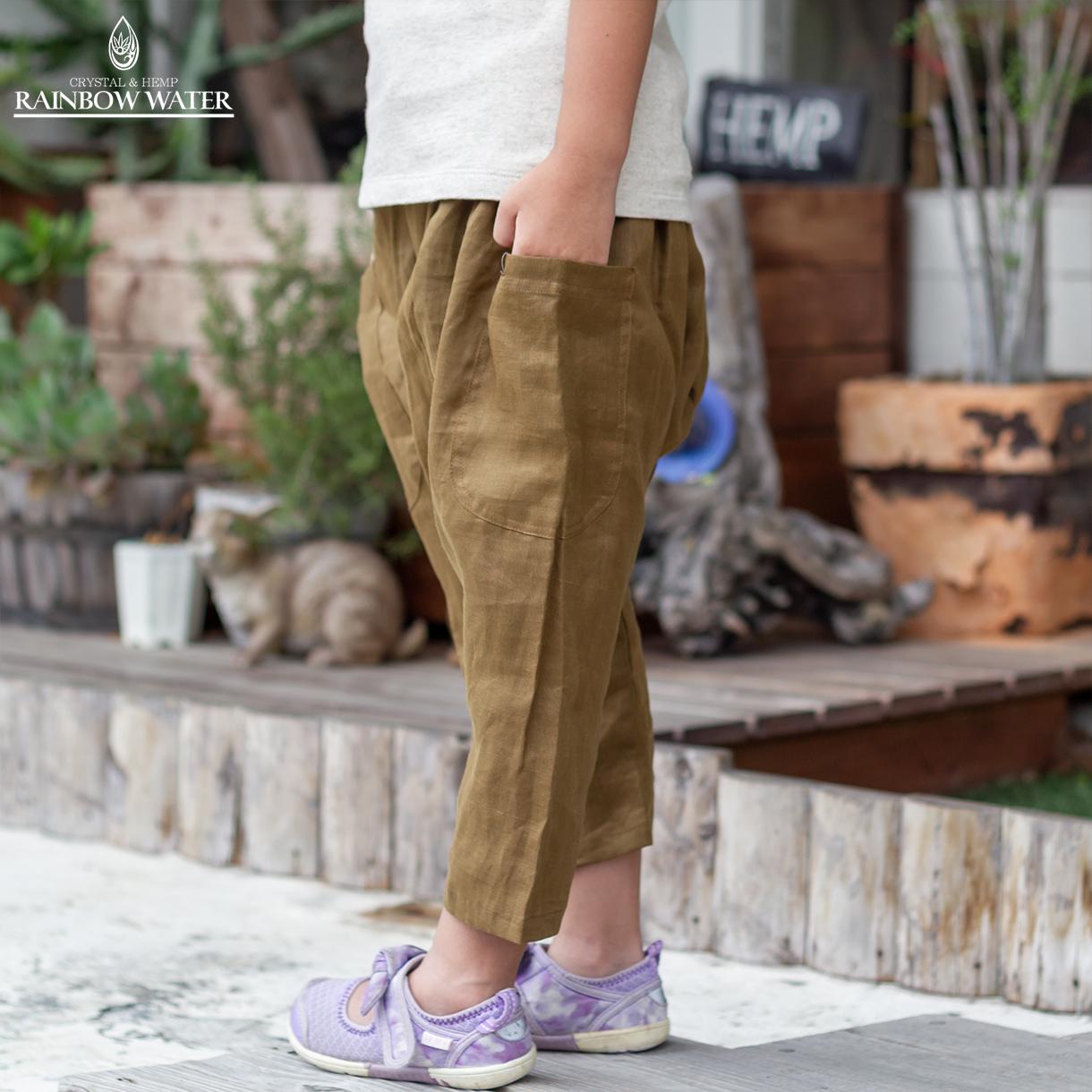 ベルギーリネンパンツ ハンドメイド ハンドメイド サイドポケット