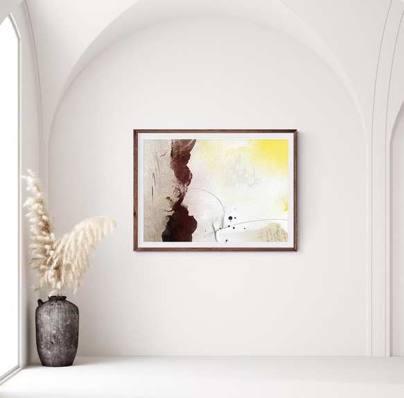 北欧ポスター 【 Art Paint 39 】 アートでお部屋の模様替えや新築祝いや結婚のギフトとしても。山の風景抽象画 3枚目の画像
