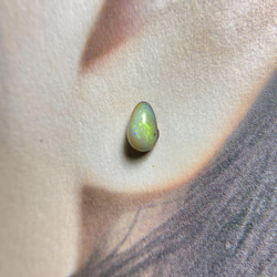 天然ボルダーオパール14kgf両耳ピアス☆オーストラリア・Yowah産原石から磨いた１点もの！ 8枚目の画像