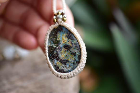 閃耀在海中 ★ Boulder Opal Macrame Pendant 101 第8張的照片