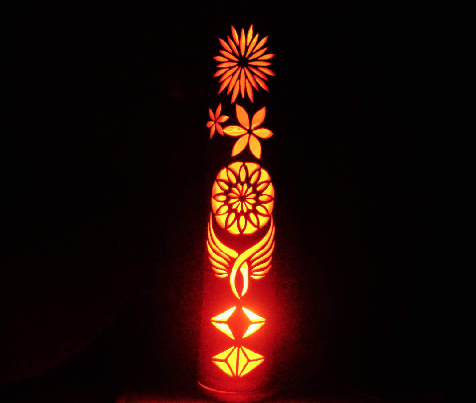 竹灯籠　竹灯り 竹ランプ　　炎のゆらめき〜〜炎のしるし〜〜