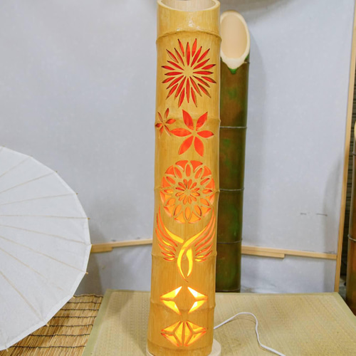 竹灯籠 竹灯り 竹ランプ 炎のゆらめき〜〜炎のしるし〜〜