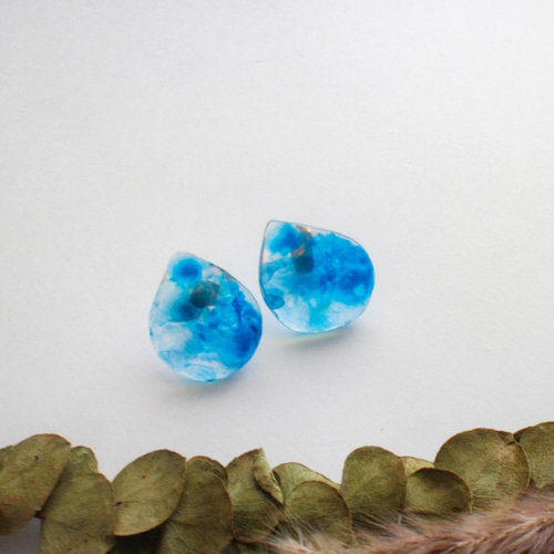透明感up!ペイントピアス◇【WATER DROP】 プラバン レジン 透明感up!ペイントピアス◇【WATER DROP】 プラバン レジン