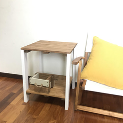 ウッドラック 2段 2段ラック サイドテーブル 40×50×41 木目調 ヘンプ