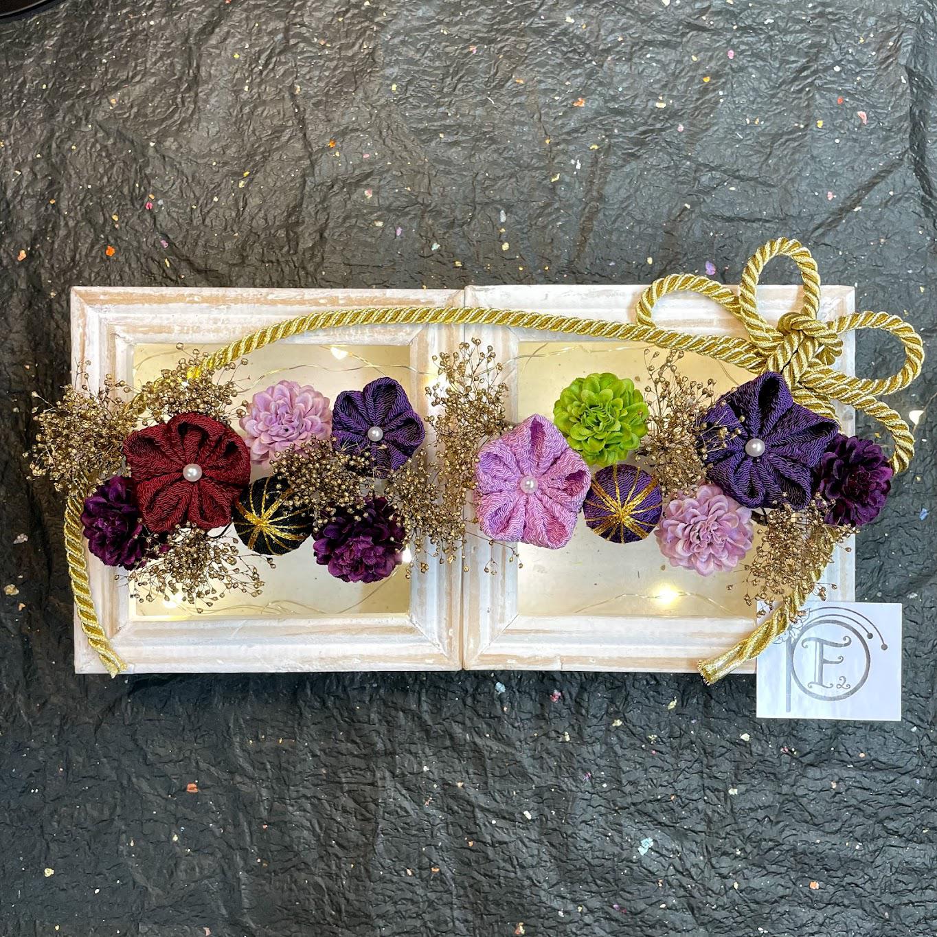 髪飾り　成人式　卒業式　つまみ細工　#9