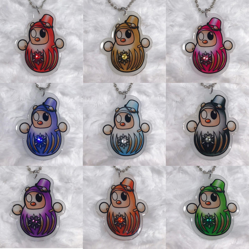 スノーマンチャーム　雪だるま　キーホルダー　ガチャ詰め　ビーズチャーム　ブルー スノーマンチャーム 雪だるま キーホルダー ガチャ詰め ビーズ