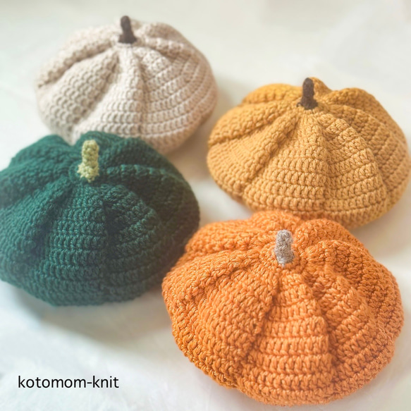 リバーシブルで使えるかぼちゃベレー帽 形も色も本物そっくり！ 帽子