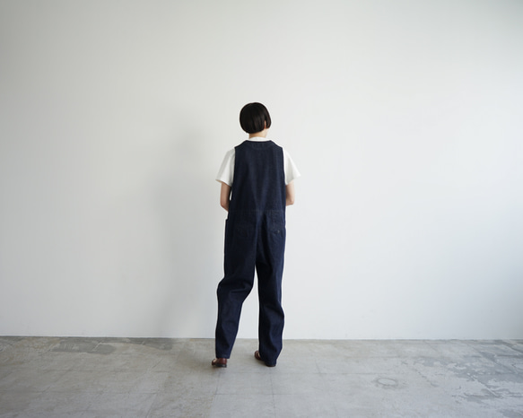 organic cotton 12.5oz denim jeans/overall/indigo 5枚目の画像