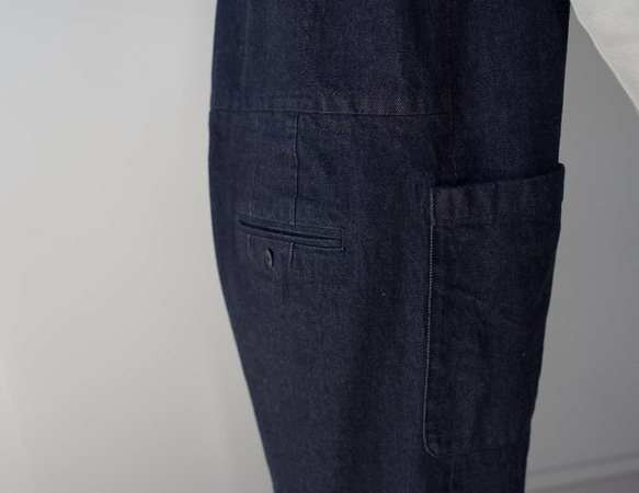 organic cotton 12.5oz denim jeans/overall/indigo 9枚目の画像