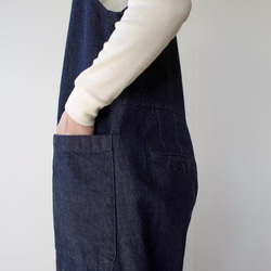 organic cotton 12.5oz denim jeans/overall/indigo 8枚目の画像