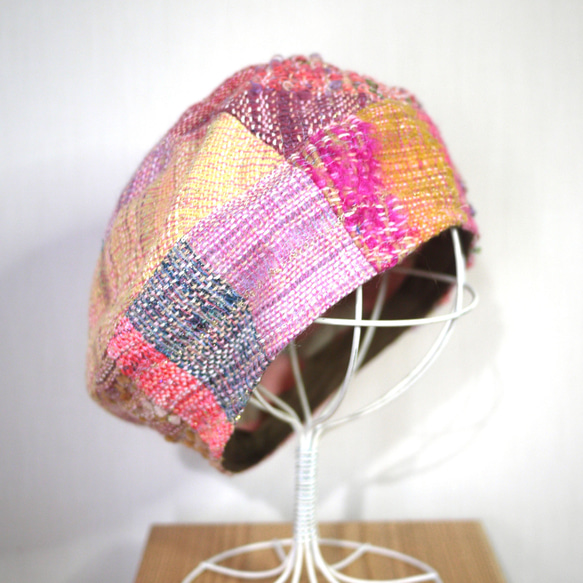 手織り ベレー帽　秋冬糸 3color 3枚目の画像