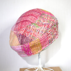 手織り ベレー帽　秋冬糸 3color 2枚目の画像