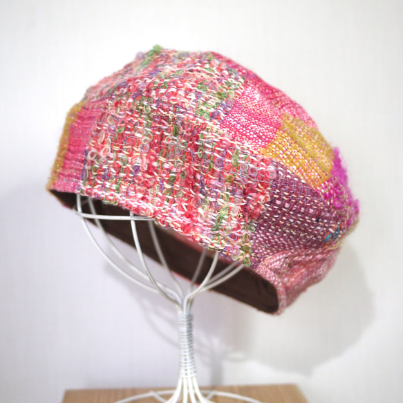 手織り ベレー帽　秋冬糸 3color 4枚目の画像