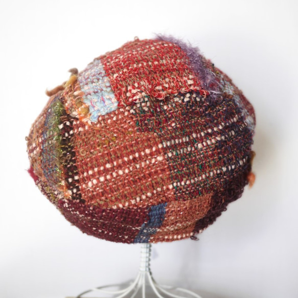 手織り ベレー帽　秋冬糸 3color 10枚目の画像