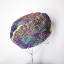 手織り ベレー帽　秋冬糸 3color 7枚目の画像