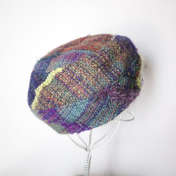 手織り ベレー帽　秋冬糸 3color 7枚目の画像