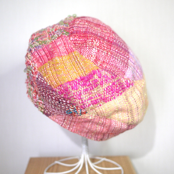 手織り ベレー帽　秋冬糸 3color 5枚目の画像