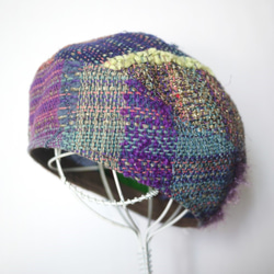 手織り ベレー帽　秋冬糸 3color 6枚目の画像