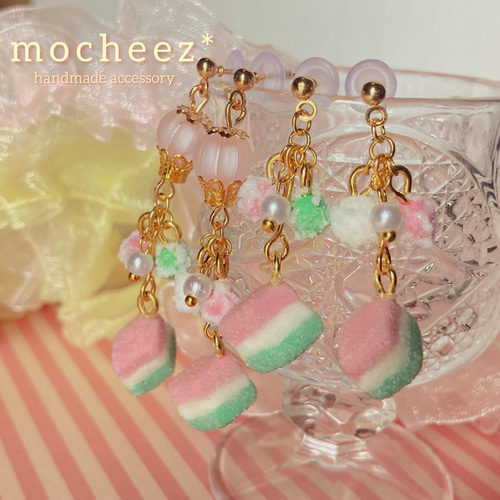 ひなまつり❀ひしもちのピアス/イヤリング ピアス（フック・チェーン