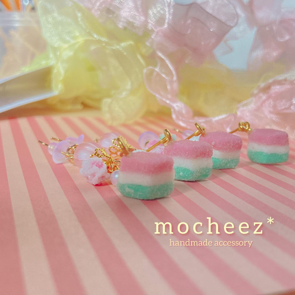 ひなまつり❀ひしもちのピアス/イヤリング ピアス（フック・チェーン