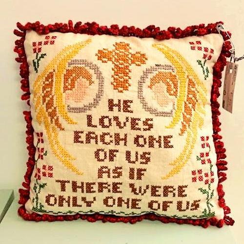 ヴィンテージ生地 クッション made in France フランス製 クッション