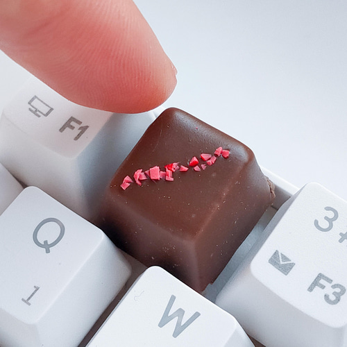 チョコなキーキャップ（イチゴ） メカニカル Cherry mxスイッチ用