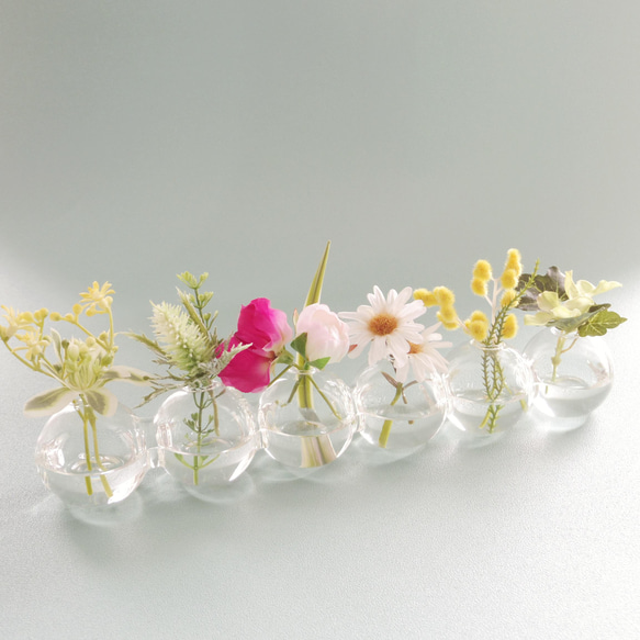 春の彩り・まるで本物・6連造花インテリア×マジカルウォーター 3枚目の画像