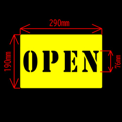 「開店」ステンシルシート、フォント① 3枚目の画像