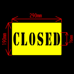 「閉店」ステンシルシート、フォント① 3枚目の画像