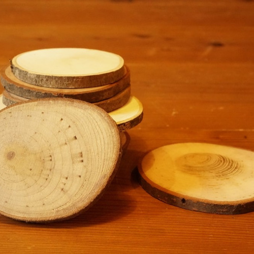 2枚セット 木の輪切り ハンドメイド素材【送料無料】 木材・板