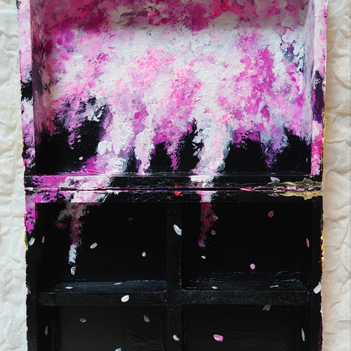 訳あってお買い得！30～80％OFF 油絵 絵画 夜桜ボックス 絵画 HR 通販 13345361｜Creema(クリーマ) 絵画