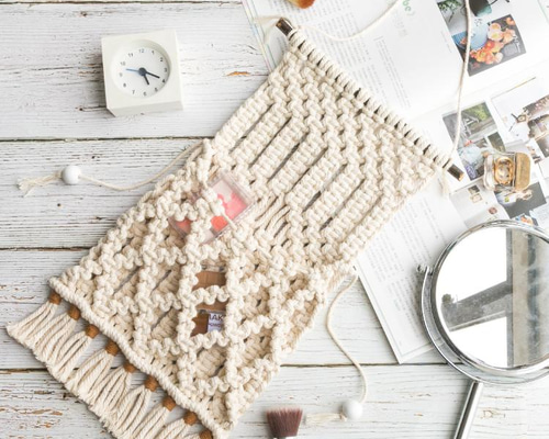 NO．364『マクラメ編みタペストリー・ウォールポケット』 NO．364『マクラメ編みタペストリー・ウォールポケット』