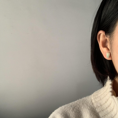 ブラックオパールの14kgfピアス ピアス（スタッド・一粒） kag 通販