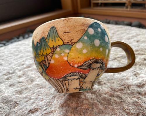 きのこカップ マグカップ Atelier of S 通販 13346538｜Creema(クリーマ)