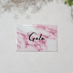 オリジナル表札【正方形】ꕥ大理石風 4枚目の画像