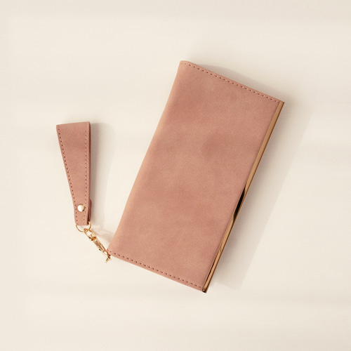 大人っぽくてかわいい！上品な手帳型 iPhone13ケース スエード くすみ