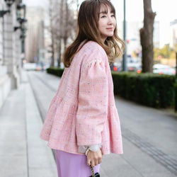パール付きツイードジャケット（ピンク） ジャケット make_ai 通販