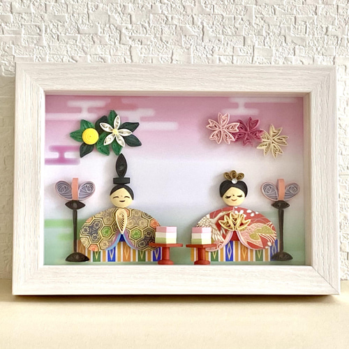 桃の節句♪ ペーパーアートのお雛様 その他インテリア雑貨 Atelier